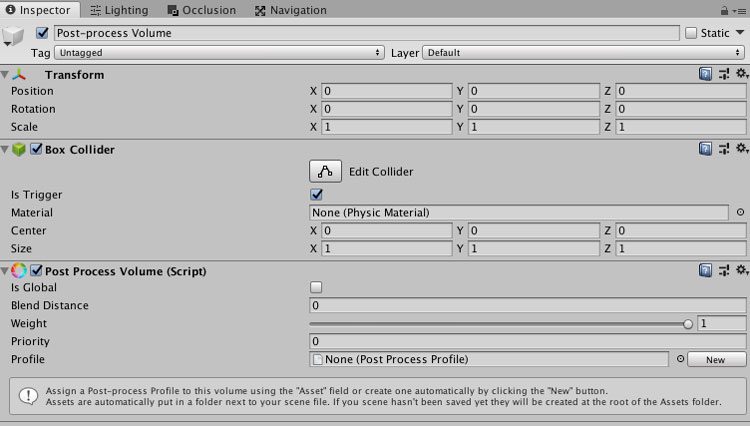 Setting up Post Processing V2 in SineSpace