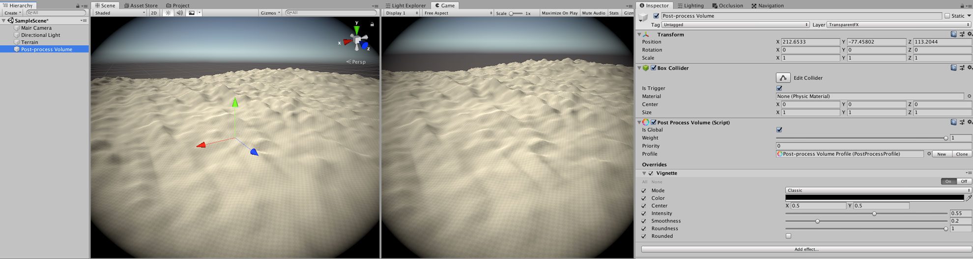 Setting up Post Processing V2 in SineSpace