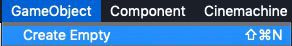 Creating an empty GameObject
