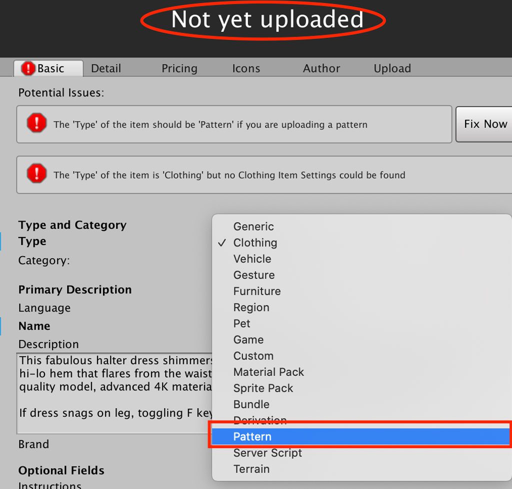 Changing the Type to Pattern